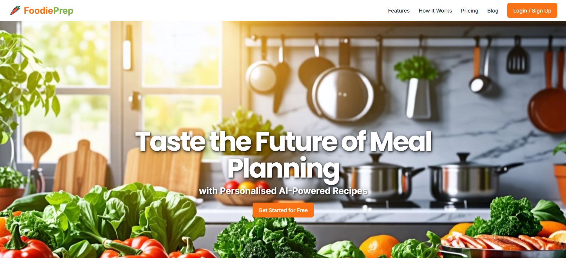 Foodie Prep generando una receta personalizada