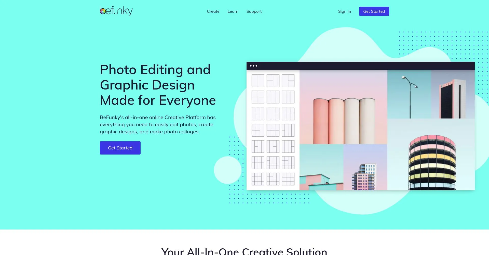 Interfaz de BeFunky para edición de fotos y diseño gráfico