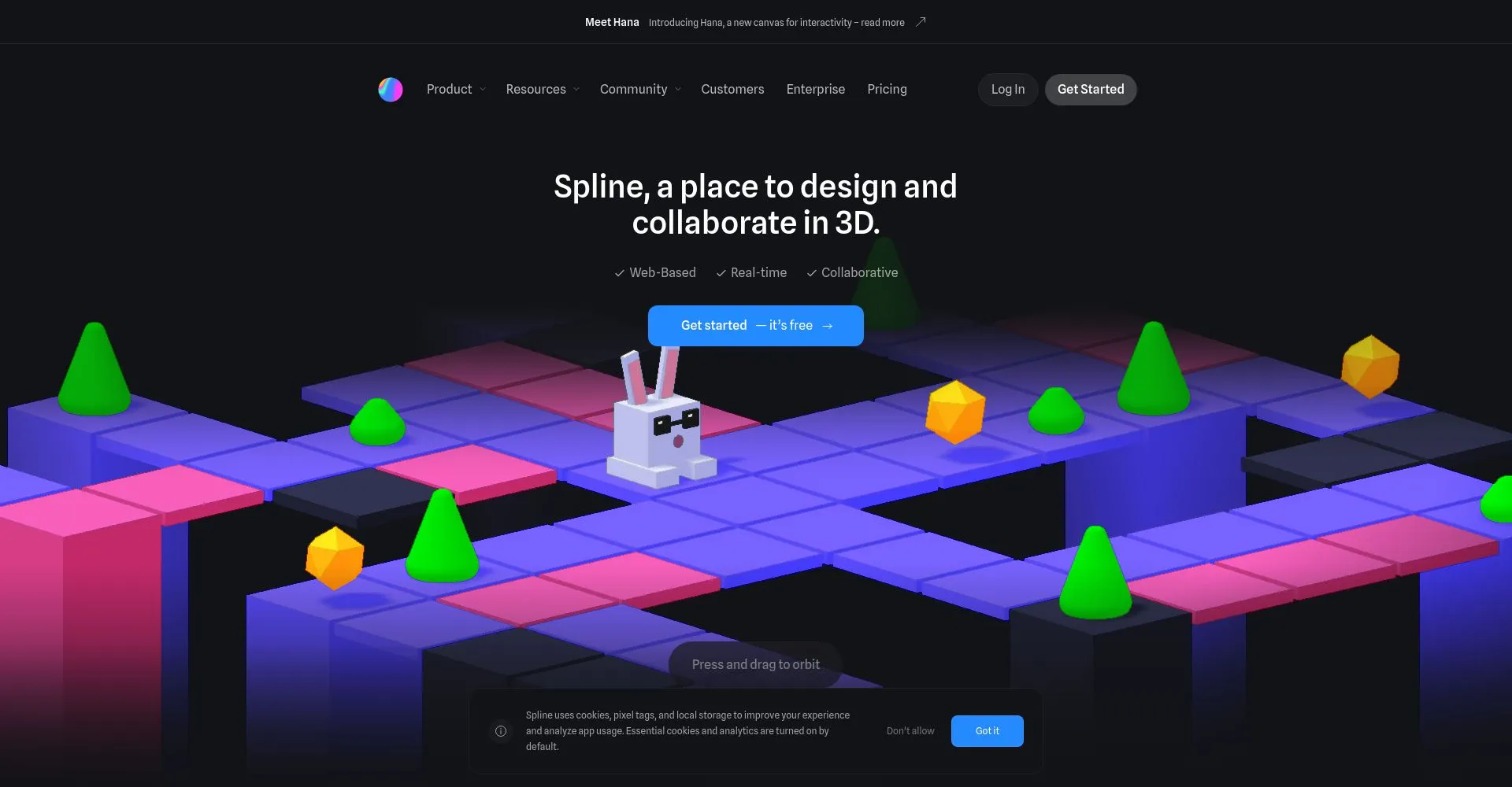 Interfaz de Spline para diseño colaborativo 3D