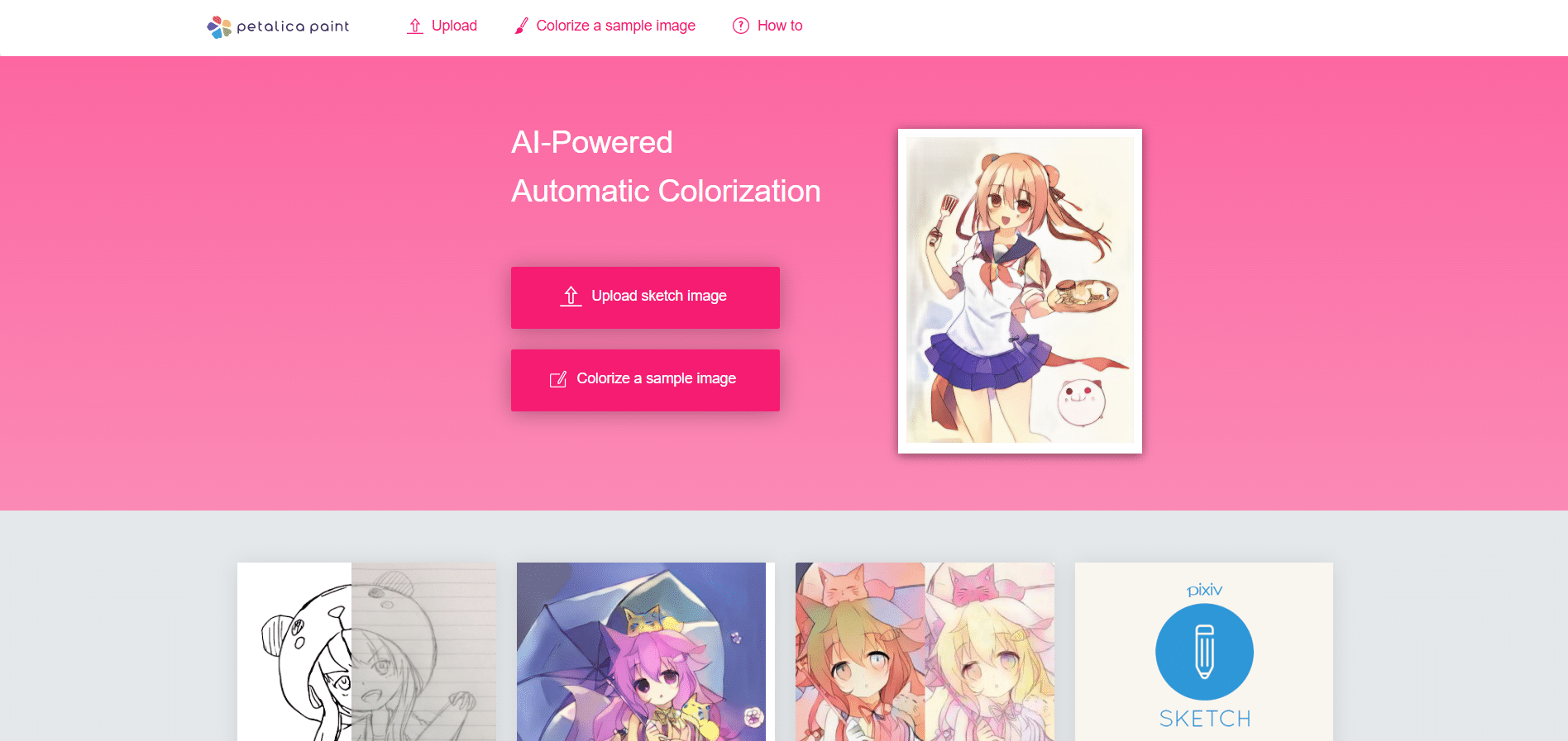 Pantalla de bienvenida de Petalica Paint