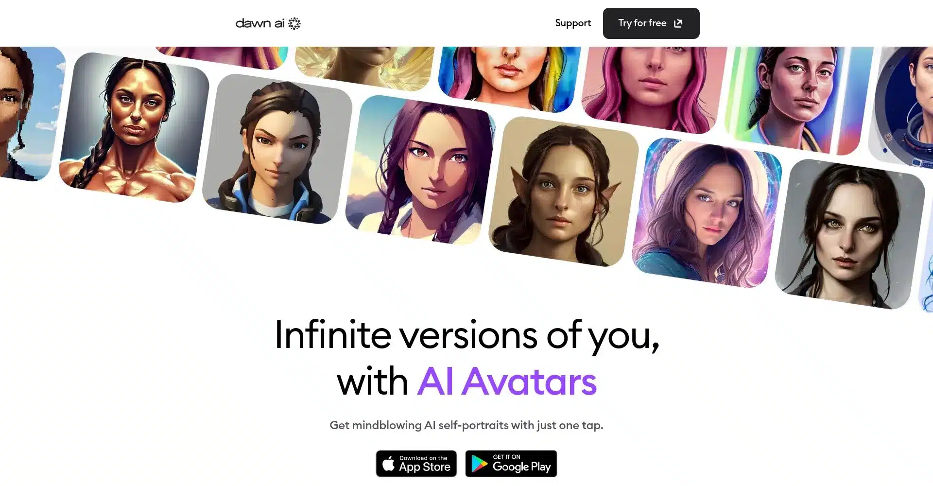 Avatares creados con inteligencia artificial