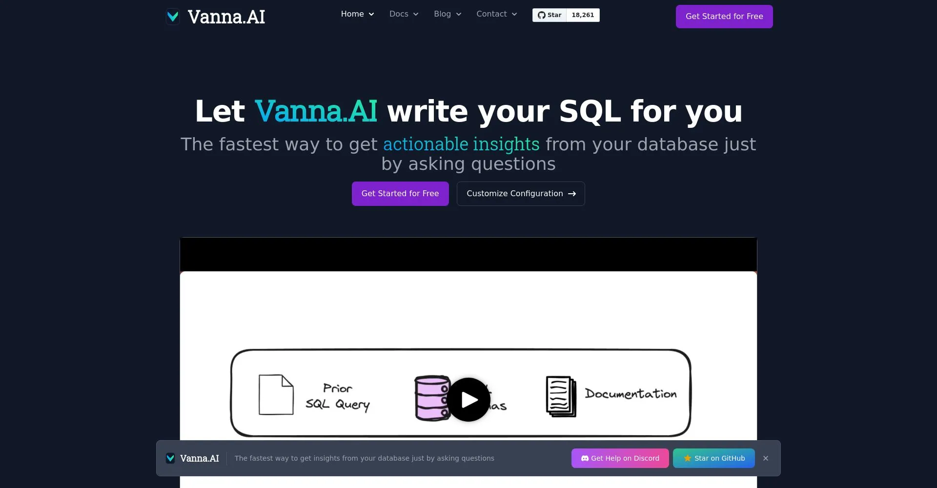 Captura de pantalla de Vanna.AI